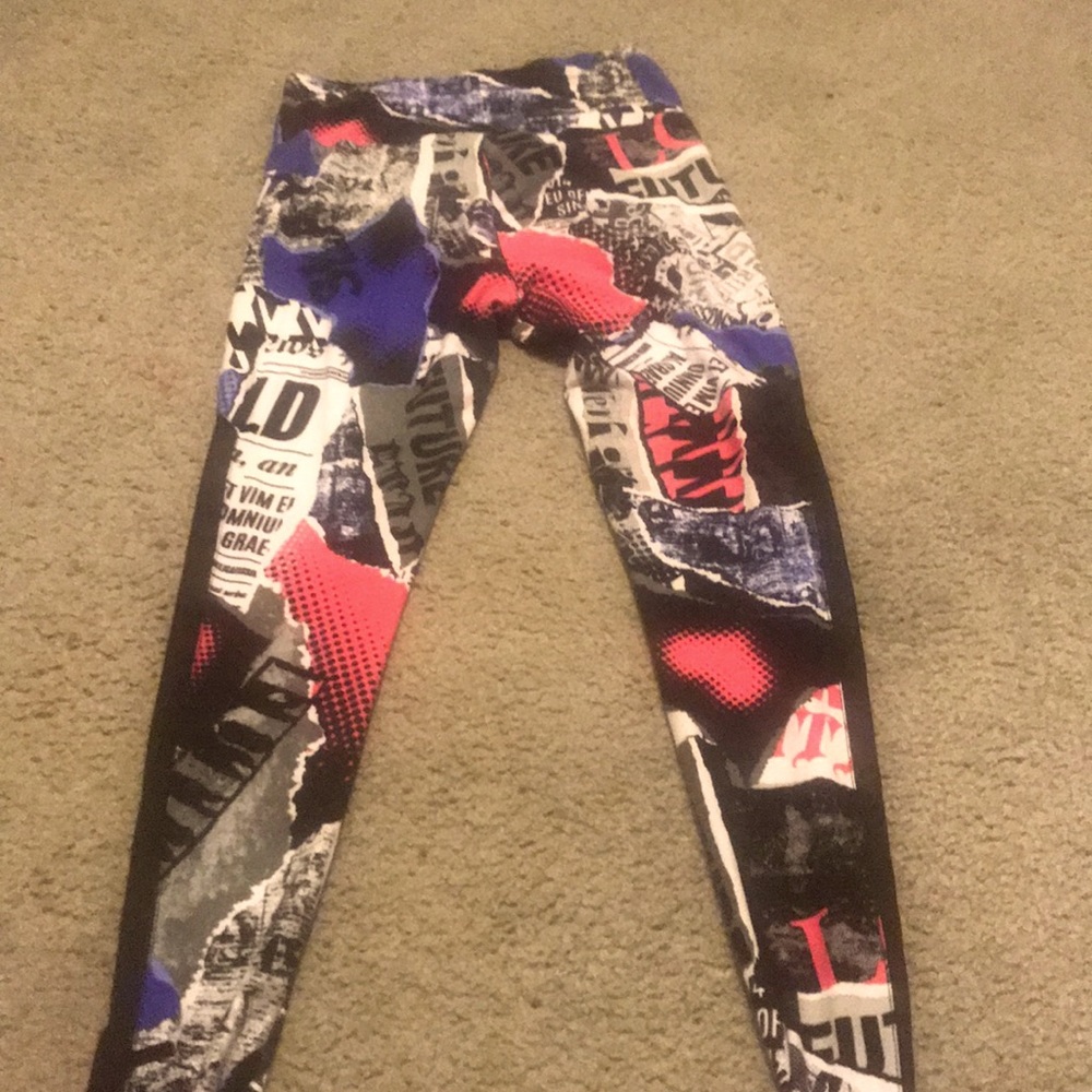 Colorful side cut out  leggings